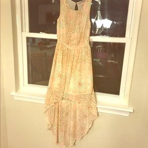 Open back high low dress